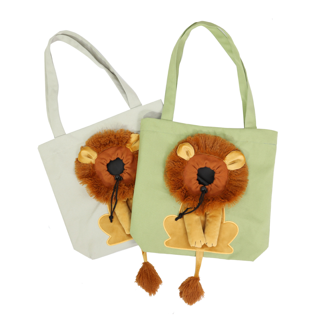 Pistachio and Ivory lion cat carriers
