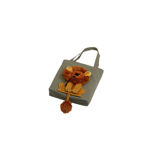 Warm Gray Little Roar lion cat carrier